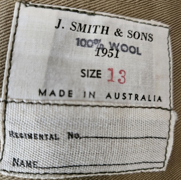 1951 J. Smith & Son Military Field Jacket Size 13 - Picture 3 of 5